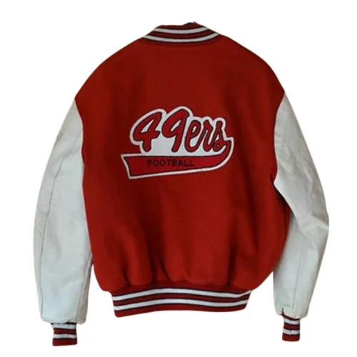 Alternative view of San Francisco 49ers Super Bowl Letterman Full-Snap Wool & Leather Varsity Jacket