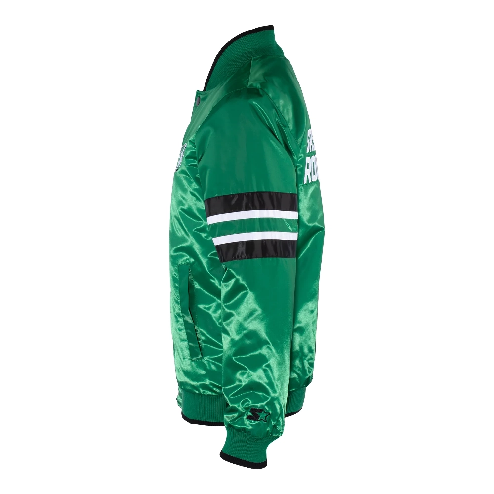 Saskatchewan Roughriders Scout Green Satin Varsity Jacket - Image 3