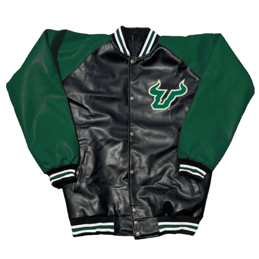 South Florida Bulls Letterman Leather Varsity Jacket