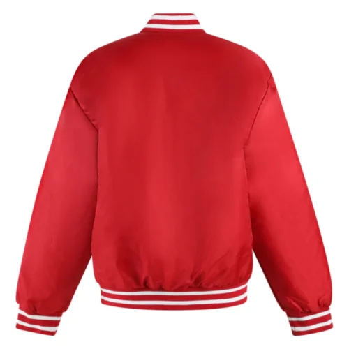 Women's Stanford Cardinal A-Game Satin Varsity Jacket - Image 5