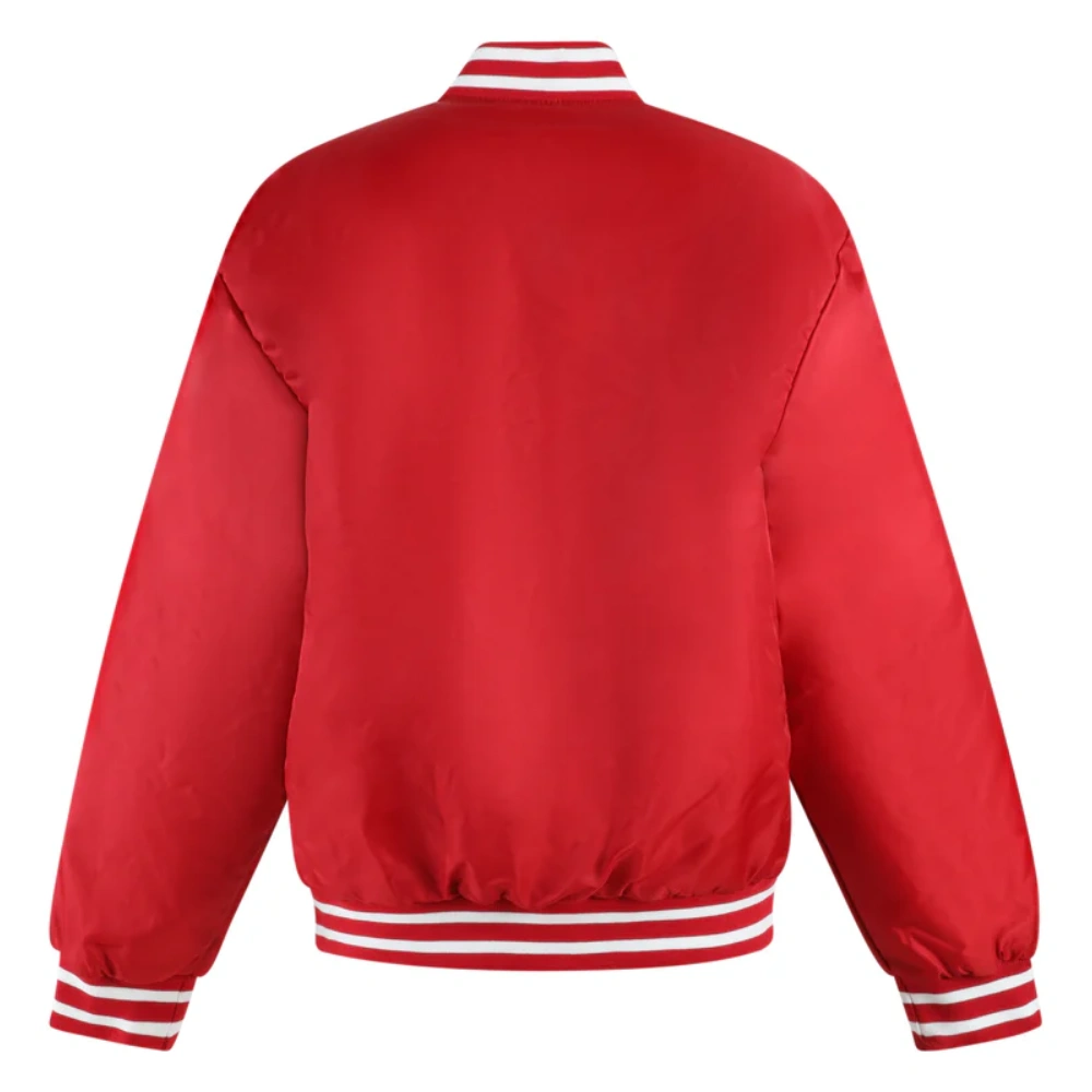 Women's Stanford Cardinal A-Game Satin Varsity Jacket - Image 5