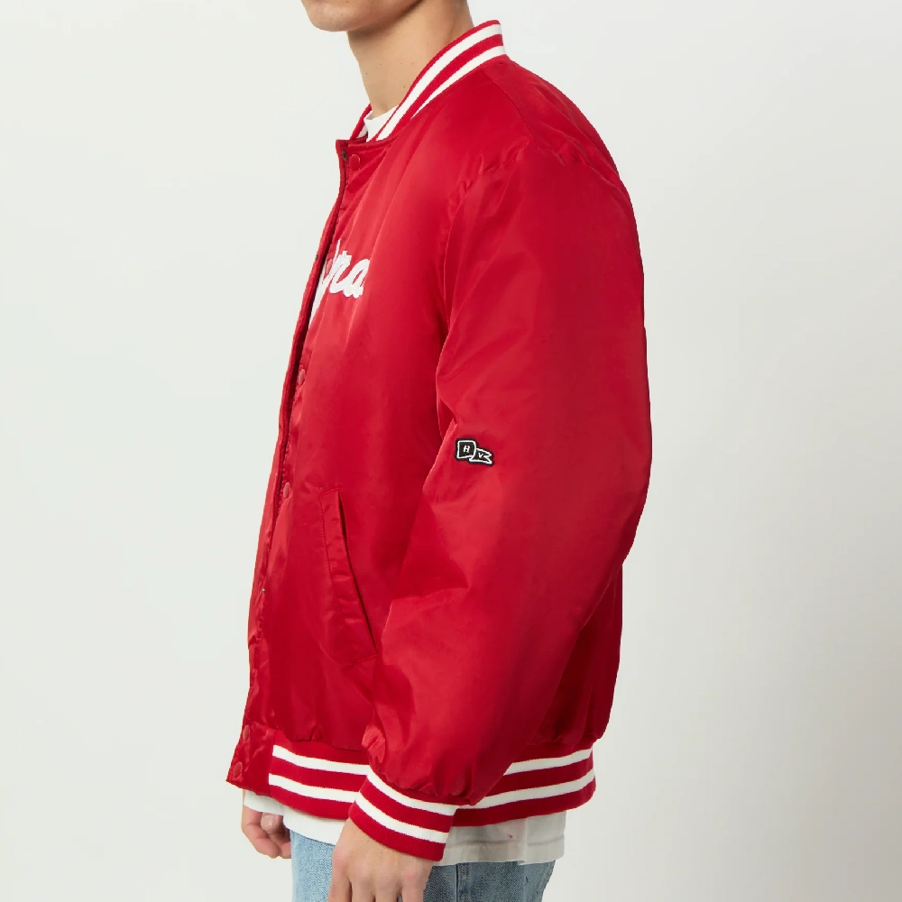 Stanford Cardinal A-Game Vintage Red Satin Varsity Jacket - Image 4