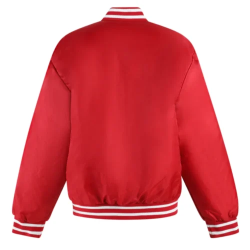 Alternative view of Stanford Cardinal A-Game Vintage Red Satin Varsity Jacket
