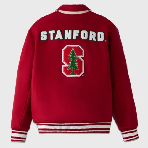 Alternative view of Stanford Cardinal Campus Red Wool Varsity Jacket