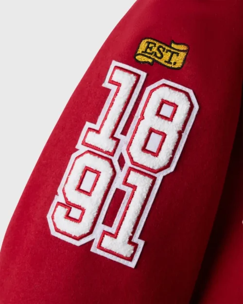 Stanford Cardinal Campus Red Wool Varsity Jacket - Image 5