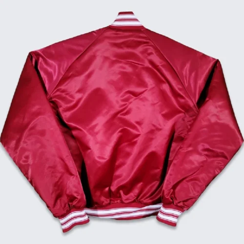 Alternative view of Stanford Cardinal Vintage Red Full Satin Varsity Jacket