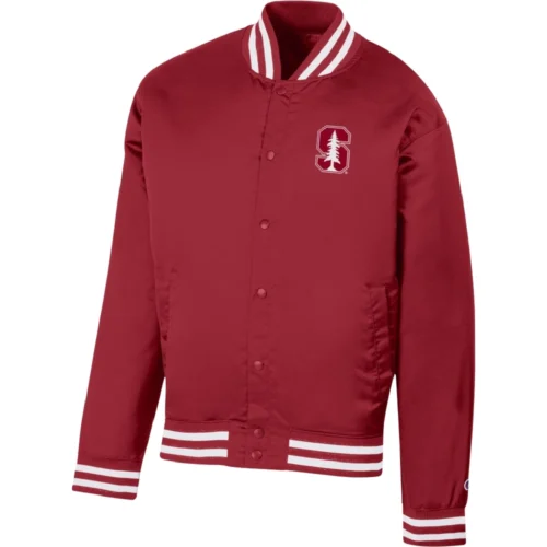 Stanford Cardinal Vintage Red Satin Varsity Jacket