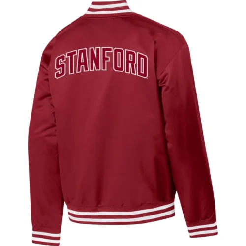 Alternative view of Stanford Cardinal Vintage Red Satin Varsity Jacket