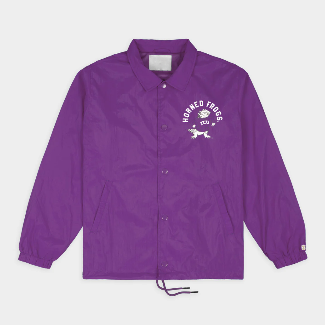 TCU Horned Frogs Vintage Logo Coaches Satin Jacket