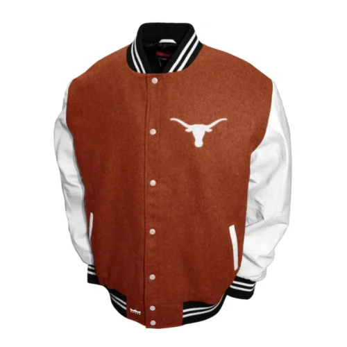 Texas Longhorns Graduate Wool & Leather Varsity Jacket