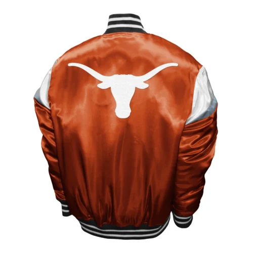 Alternative view of Texas Longhorns  Power Satin Varsity Jacket