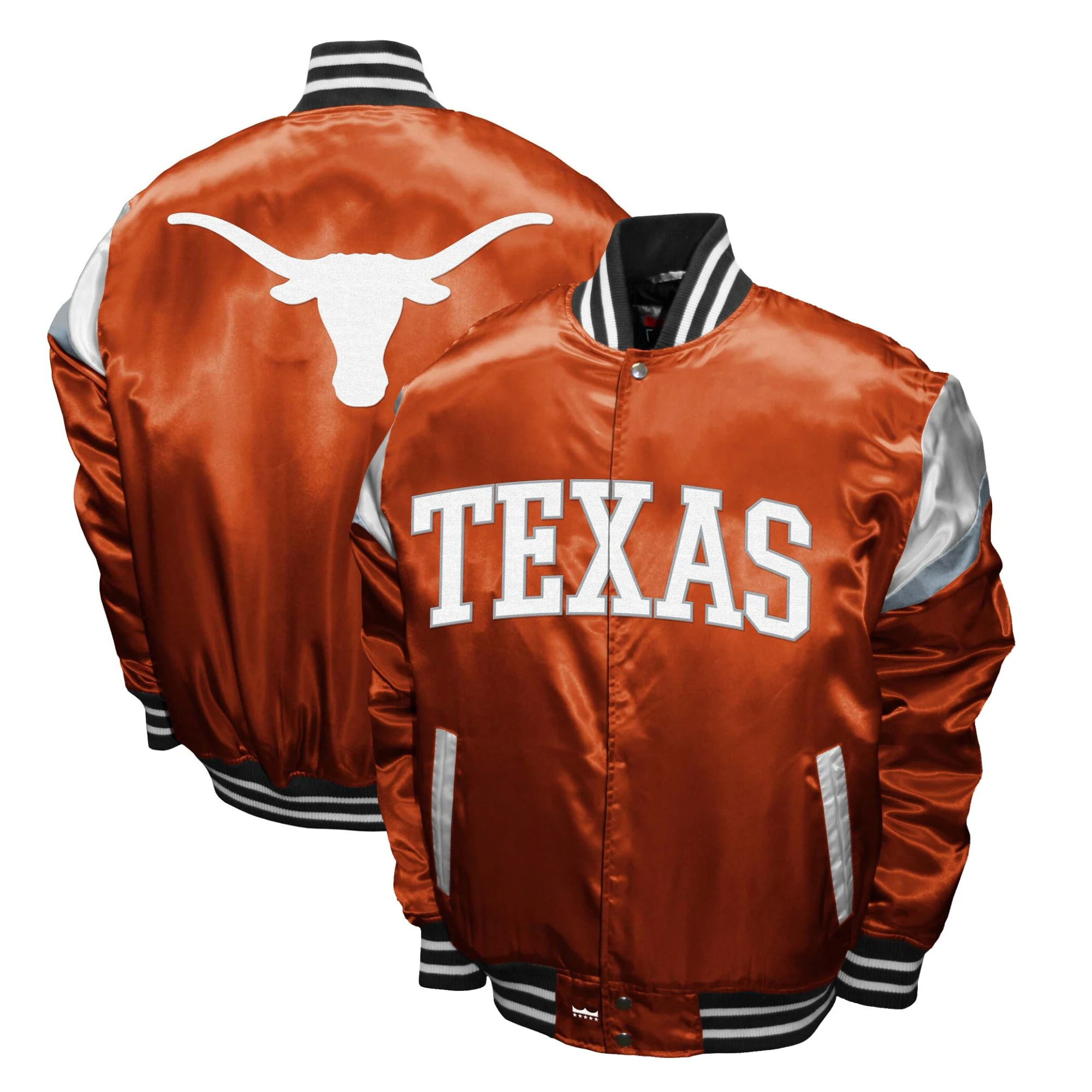 Texas Longhorns Power Satin Varsity Jacket - Image 3
