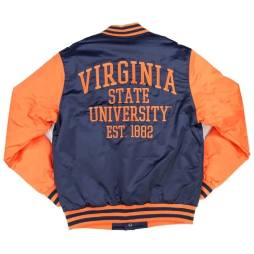 Alternative view of The Virginia State Trojans Baseball Satin Varsity Jacket