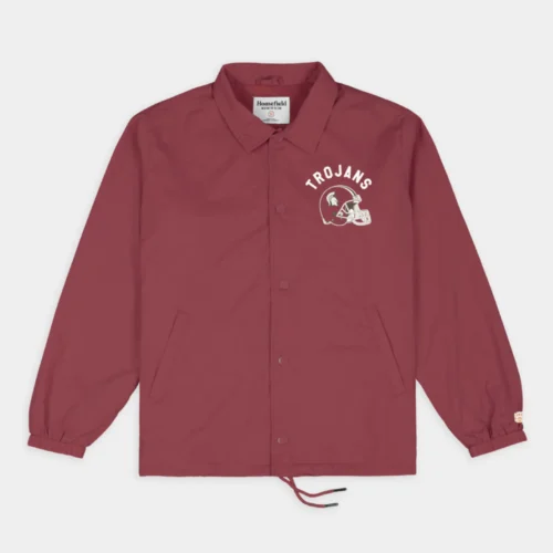 Troy Trojans State "UU" Retro Coaches Satin Jacket