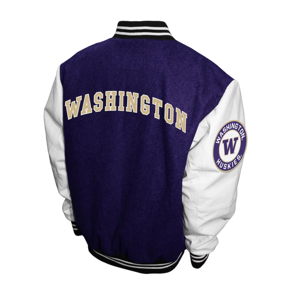 Washington Huskies Graduate Wool & Leather Varsity Jacket - Image 2