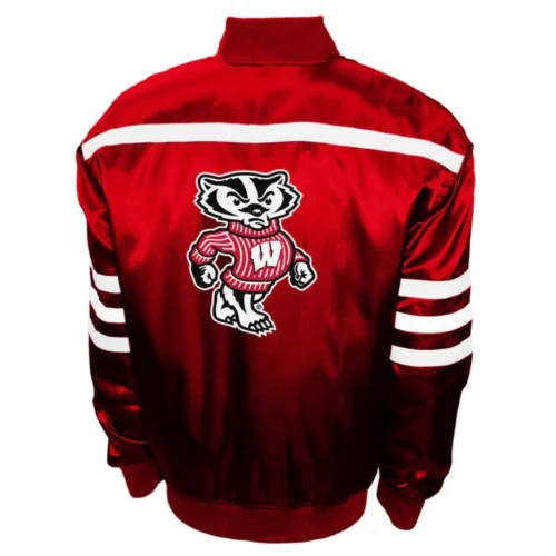 Alternative view of Wisconsin Badgers  2nd Era Satin Varsity Jacket
