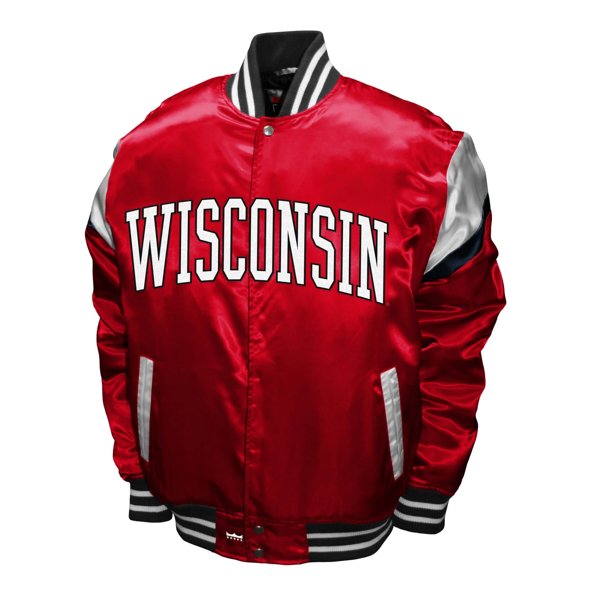 Wisconsin Badgers Power Satin Varsity Jacket