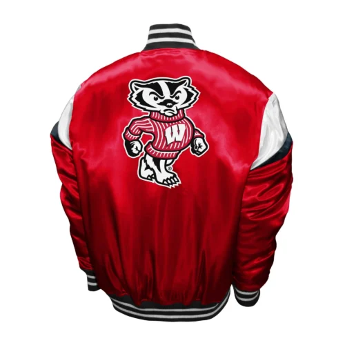 Alternative view of Wisconsin Badgers  Power Satin Varsity Jacket