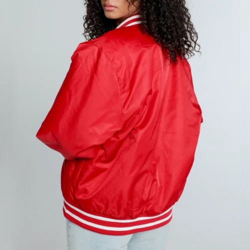 Women Alabama Crimson Tide A-Game Satin Varsity Jacket - Image 3