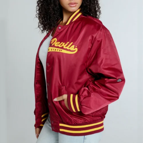 Alternative view of Women Arizona State Sun Devils A-Game Satin Varsity Jacket