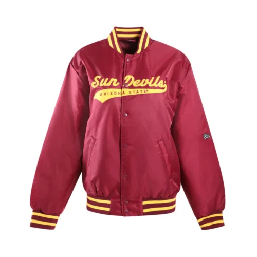 Women Arizona State Sun Devils A-Game Satin Varsity Jacket - Image 4