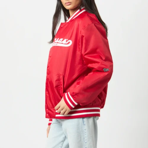 Alternative view of Women Arkansas Razorbacks A-Game Satin Varsity Jacket