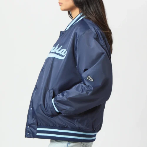 Alternative view of Women's Columbia Lions A-Game Satin Varsity Jacket