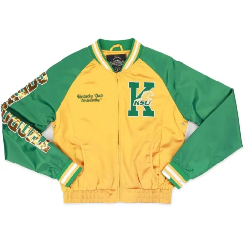 Womens Kentucky State Thorobreds Big Boy Vintage Satin Varsity Jacket