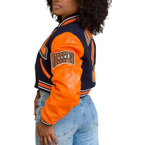 Alternative view of Women's Lincoln Lions Campus Remix Wool & Leather Varsity Jacket