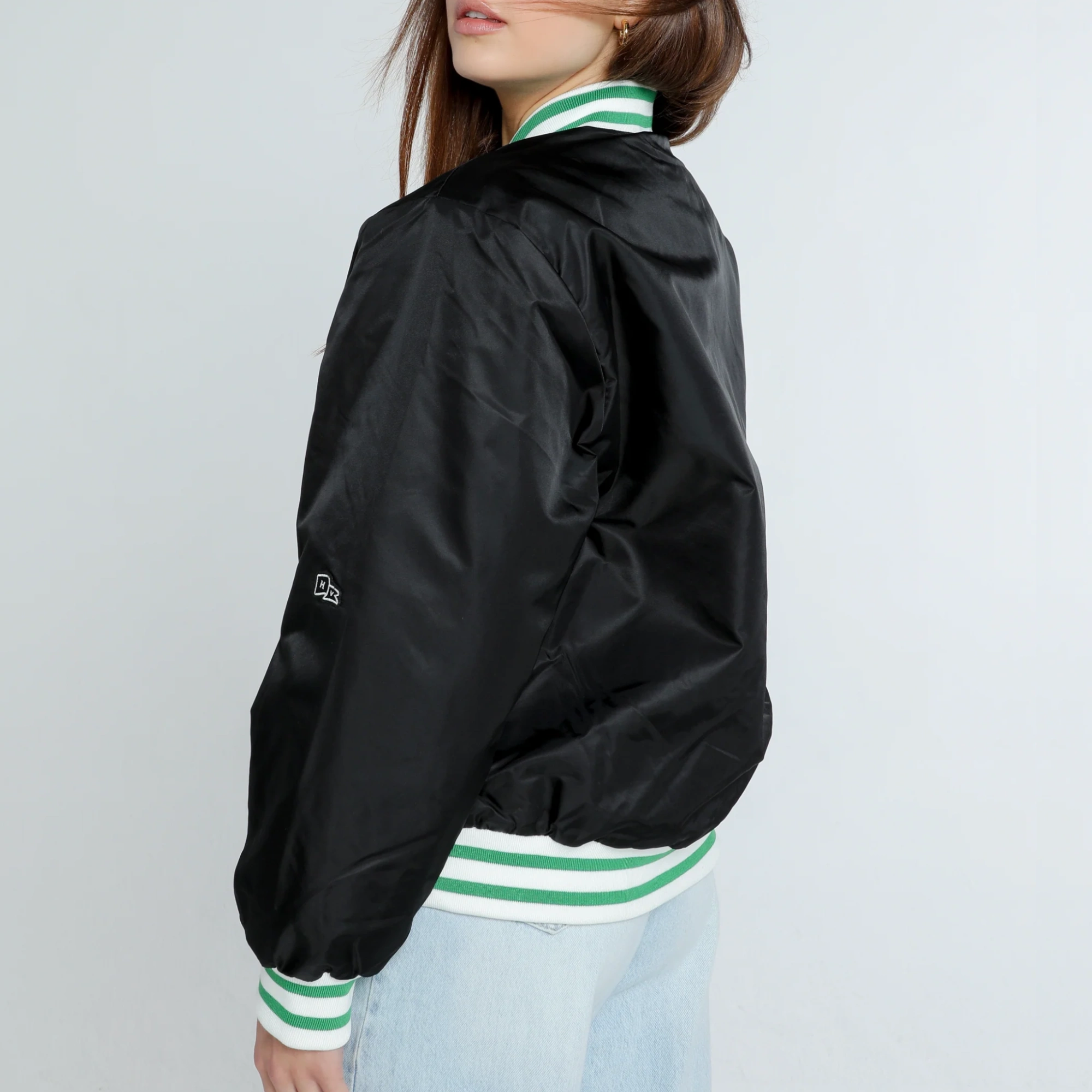 Women's Marshall Thundering Herd A-Game Satin Varsity Jacket - Image 2