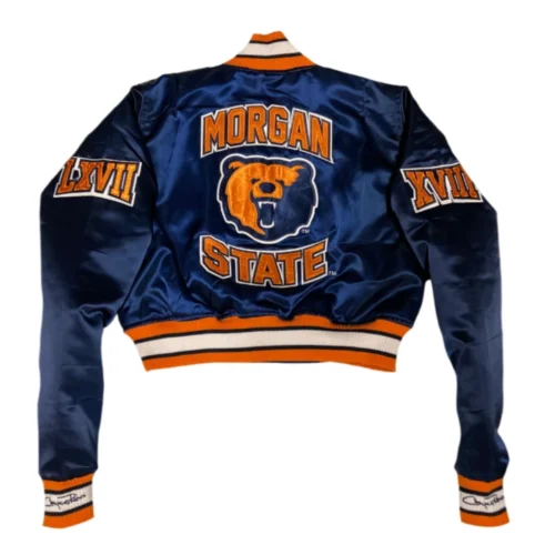 Alternative view of Women's Morgan State Bears Campus Remix Satin Varsity Jacket