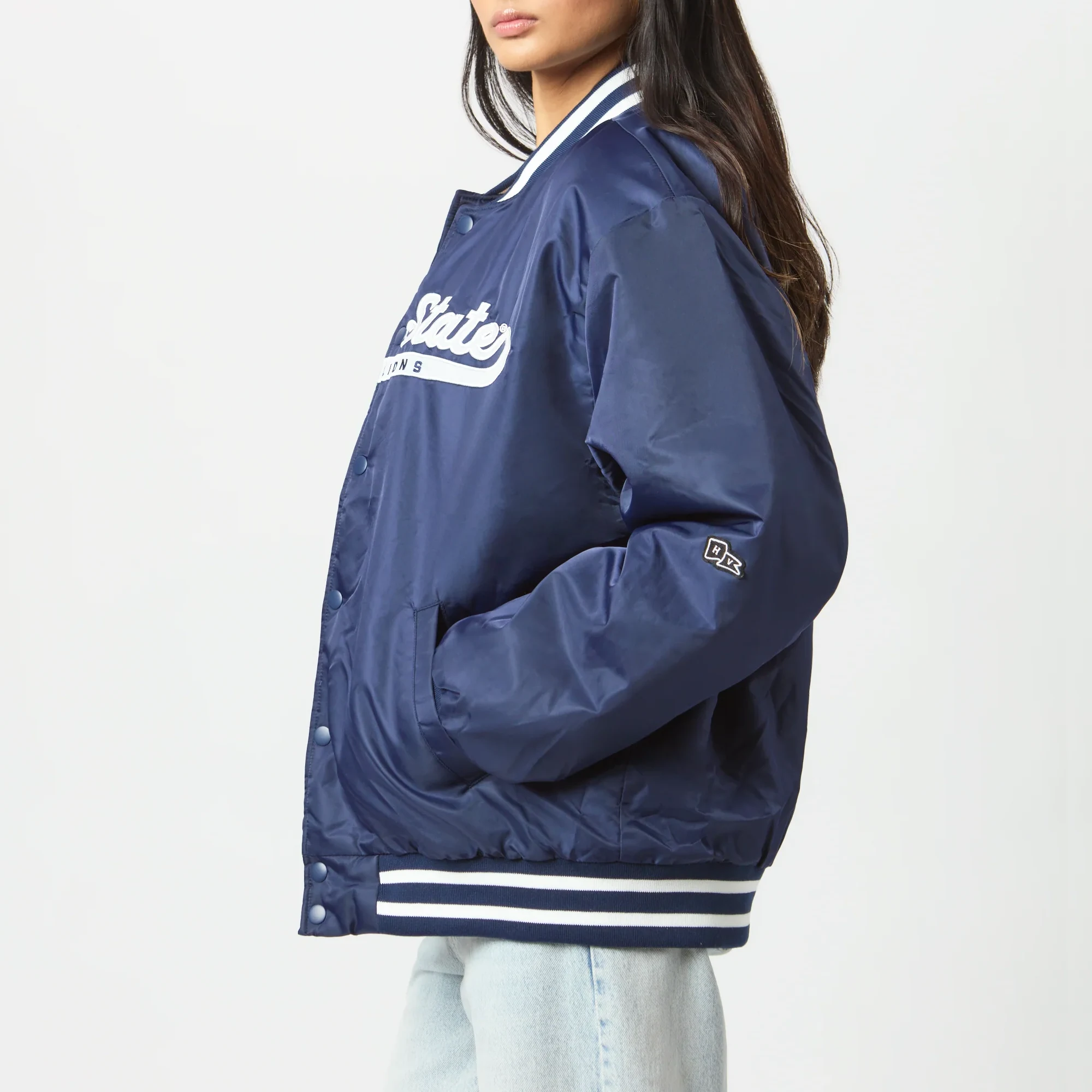 Women's Penn State Nittany Lions A-Game Satin Varsity Jacket - Image 2