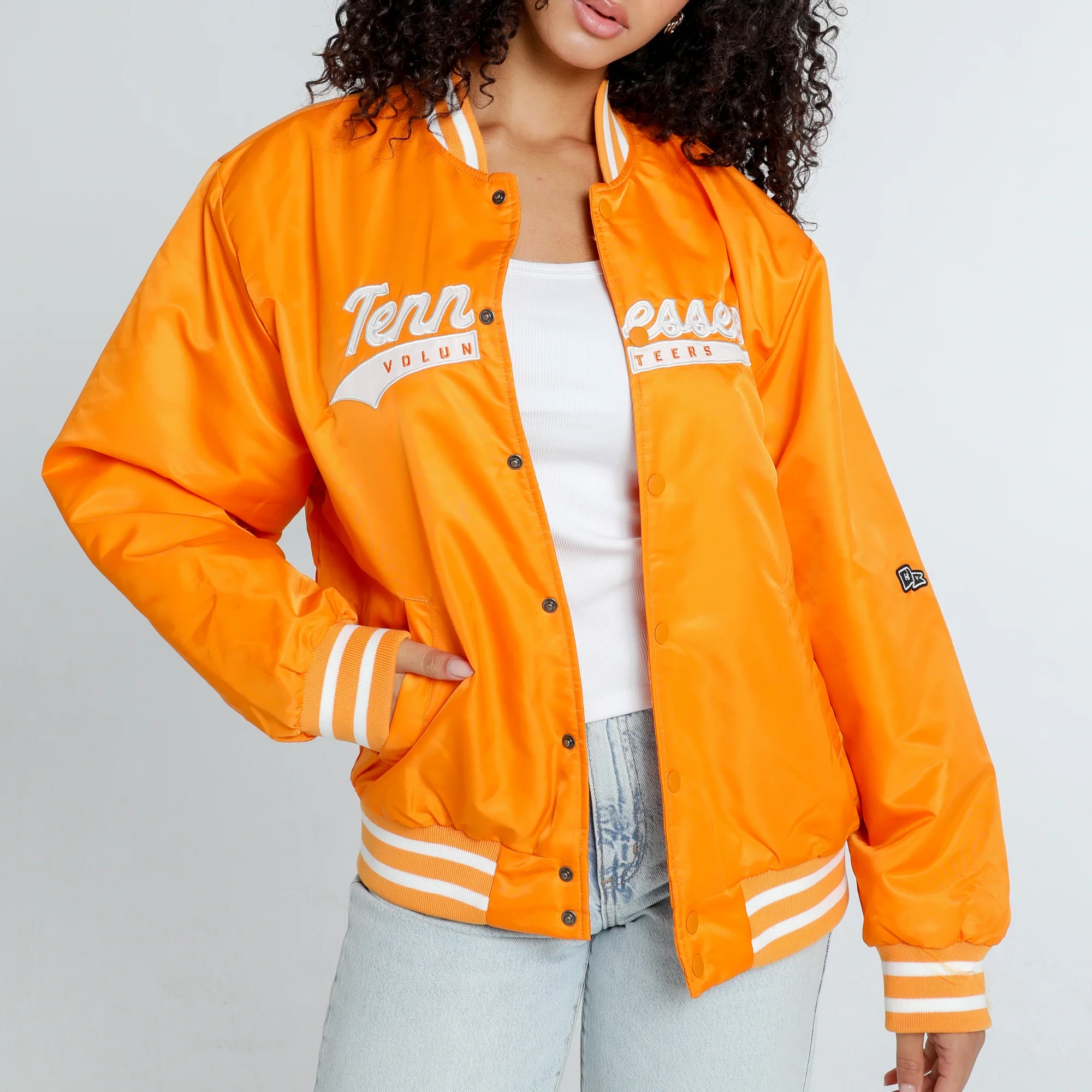 Women's Tennessee Volunteers A-Game Satin Varsity Jacket