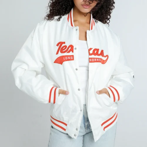 Women's Texas Longhorns A-Game Satin Varsity Jacket