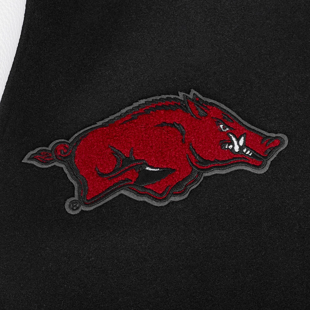 Arkansas Razorbacks Classic Wool & Leather Varsity Jacket - Image 8
