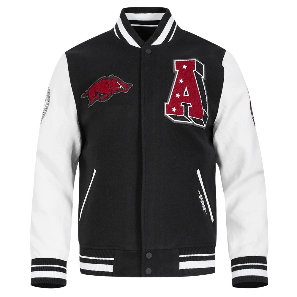 Arkansas Razorbacks Classic Wool & Leather Varsity Jacket