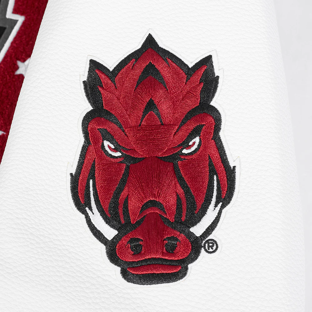 Arkansas Razorbacks Classic Wool & Leather Varsity Jacket - Image 6