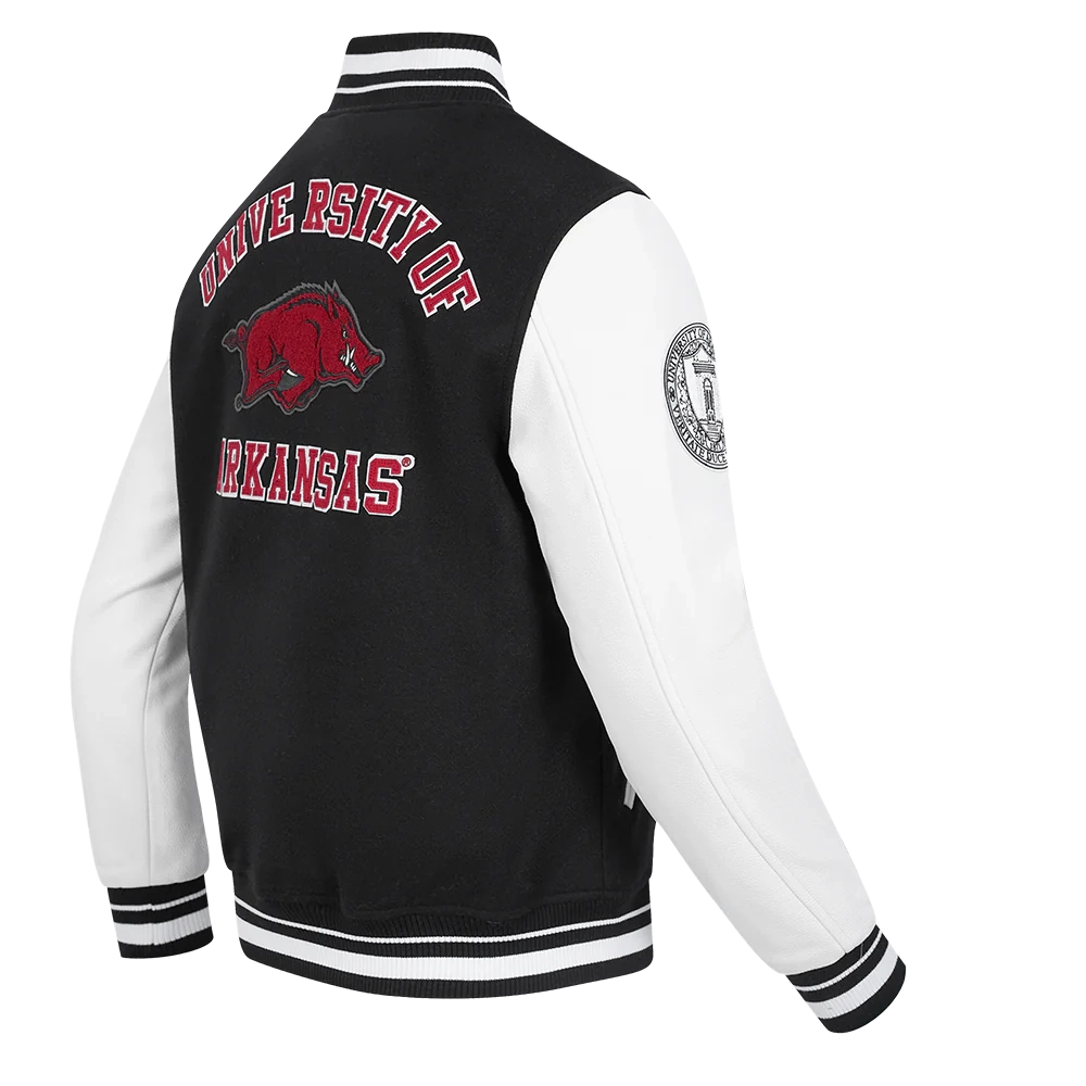 Arkansas Razorbacks Classic Wool & Leather Varsity Jacket - Image 3