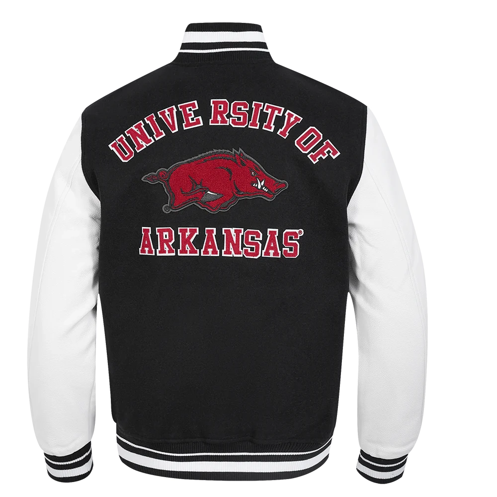 Arkansas Razorbacks Classic Wool & Leather Varsity Jacket - Image 4