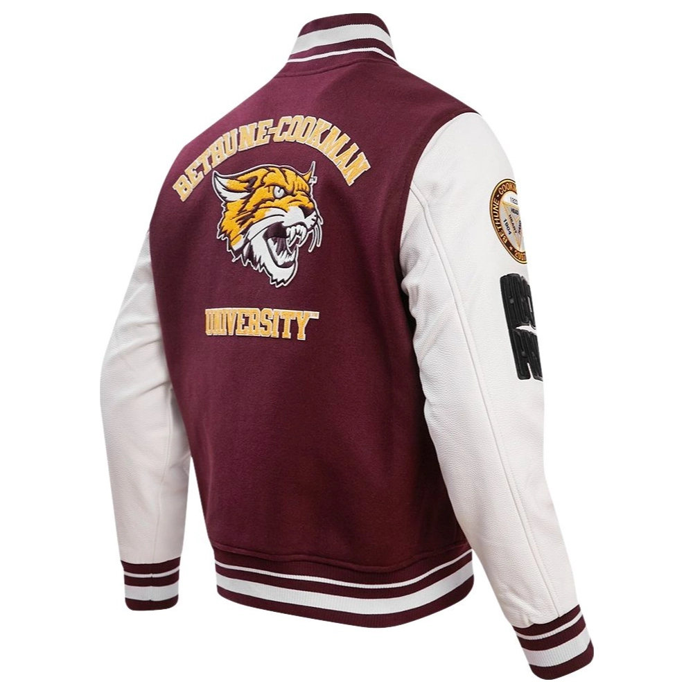 Bethune-Cookman Wildcats Classic Wool & Leather Varsity Jacket - Image 3