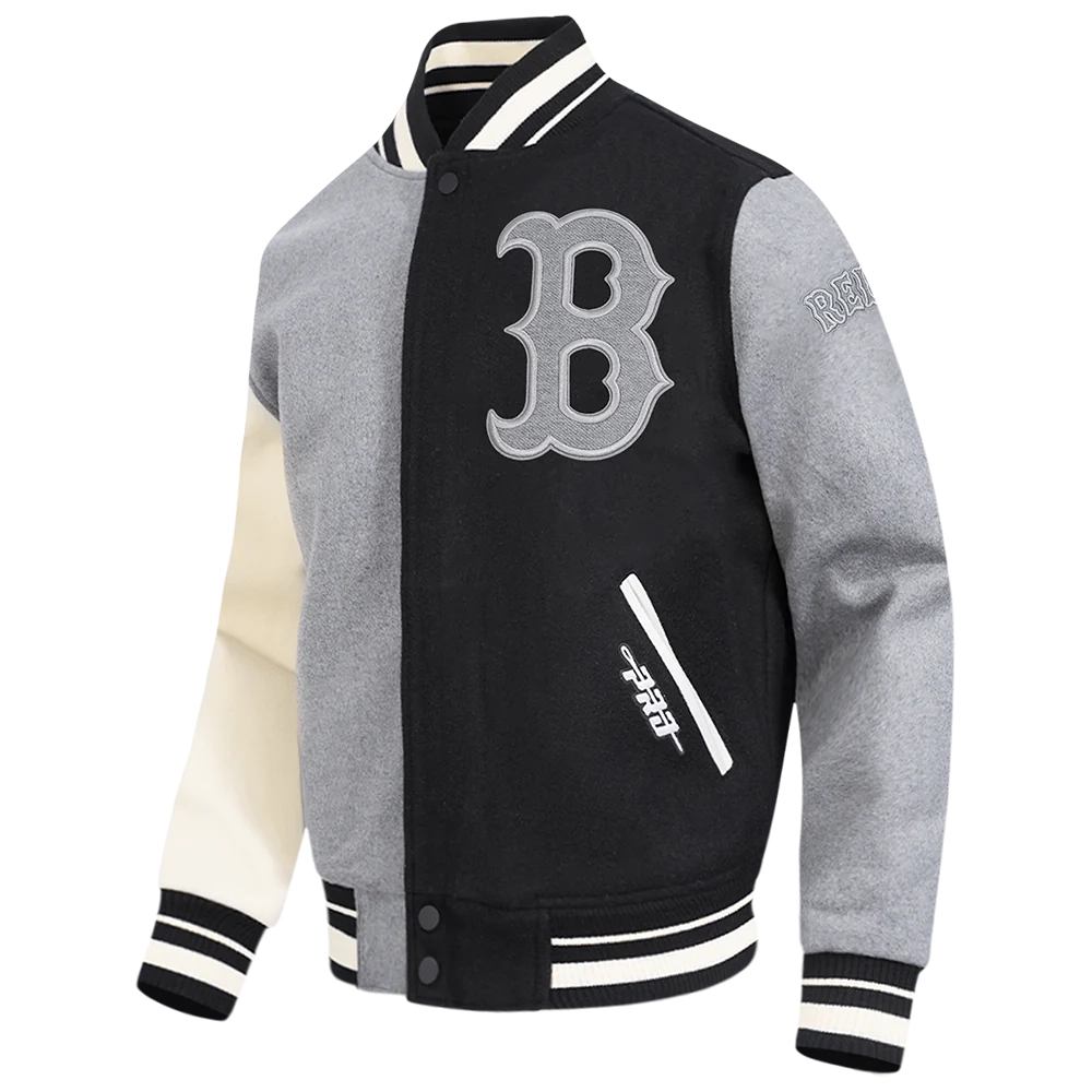 Alternative view of Boston Red Sox Reverse French Terry Wool & Leather Varsity Jacket