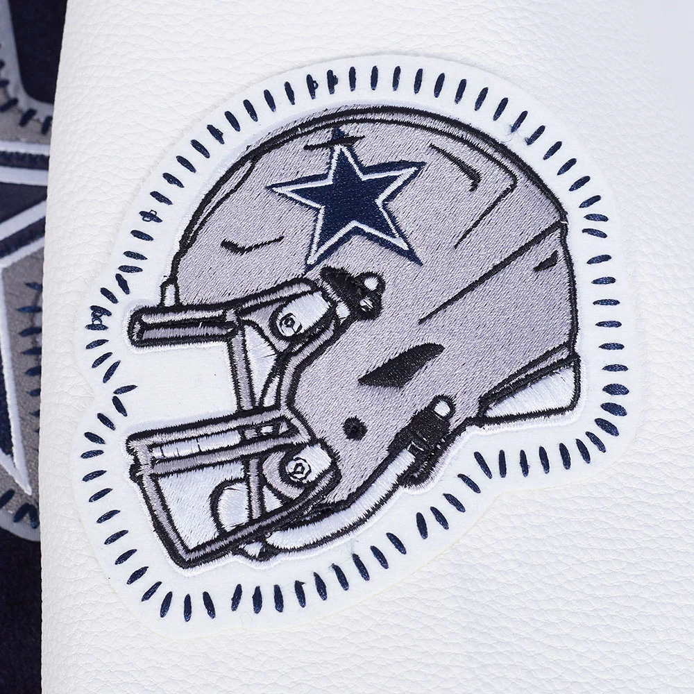 Dallas Cowboys Diy Pick Stitch Wool & Leather Varsity Jacket - Image 5