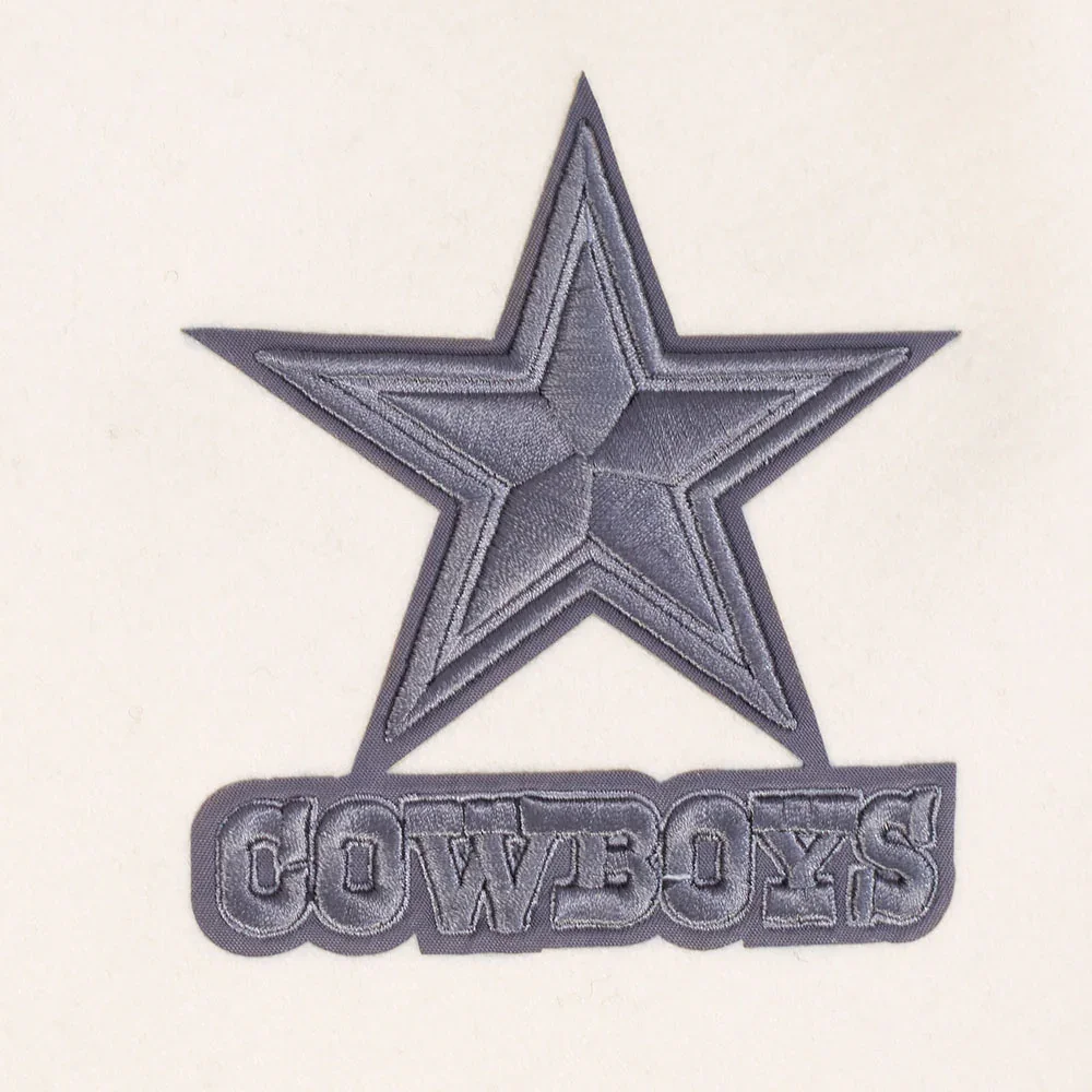 Dallas Cowboys Reverse French Terry Wool & Leather Varsity Jacket - Image 8