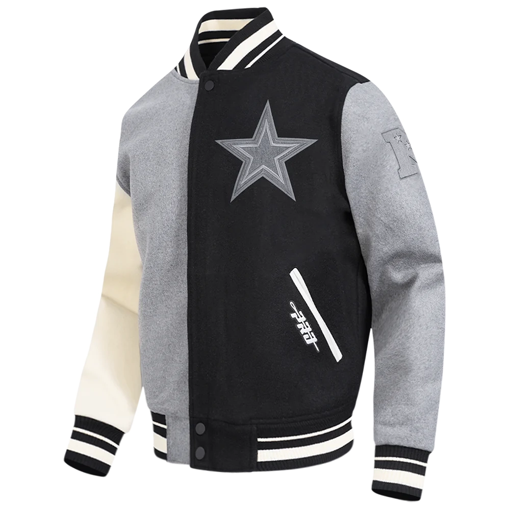 Alternative view of Dallas Cowboys Reverse French Terry Wool & Leather Varsity Jacket