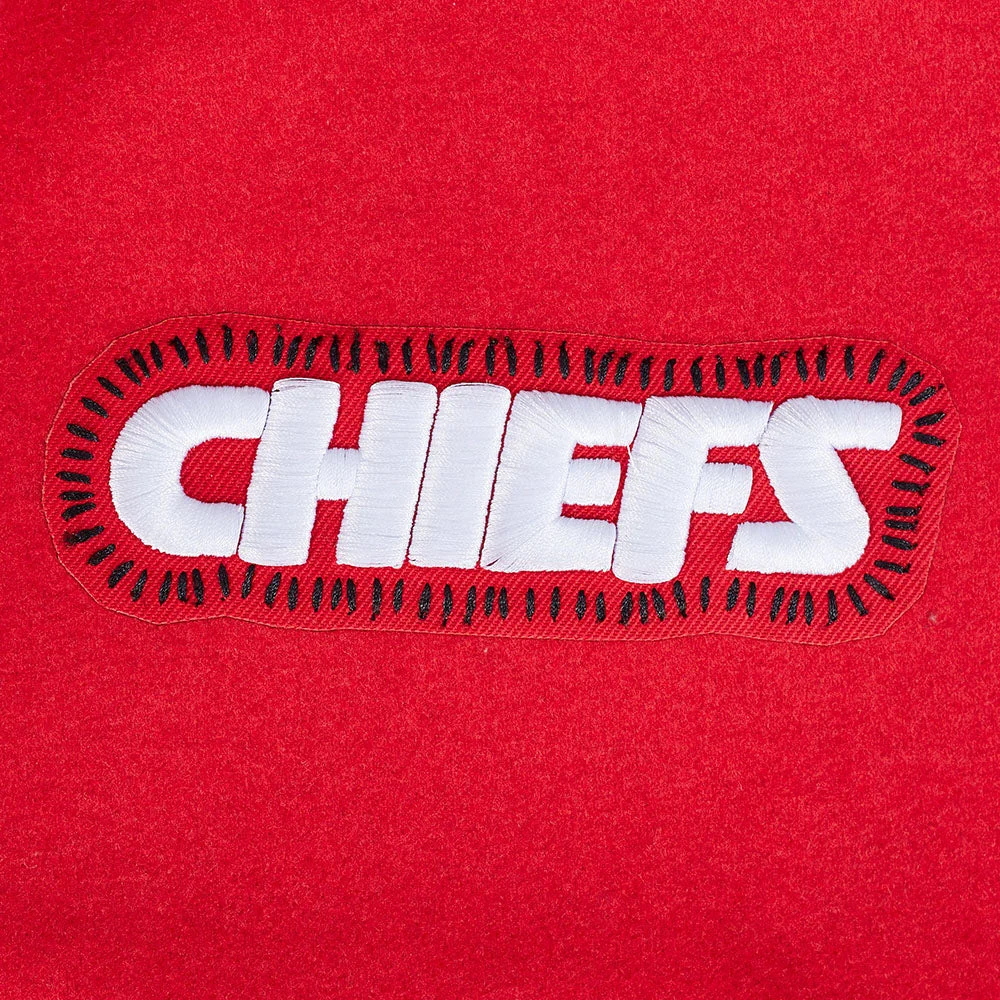 Kansas City Chiefs Diy Pick Stitch Wool & Leather Varsity Jacket - Image 9