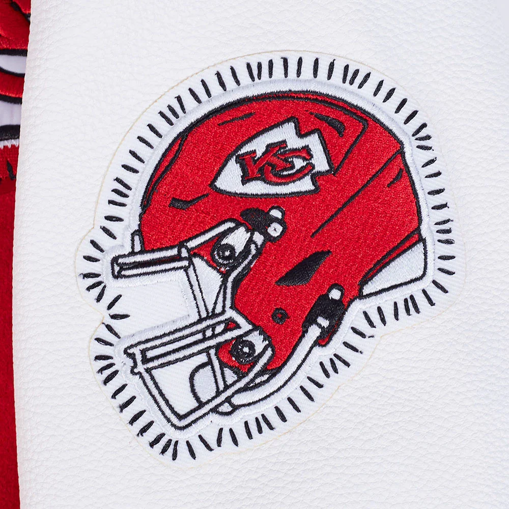 Kansas City Chiefs Diy Pick Stitch Wool & Leather Varsity Jacket - Image 7