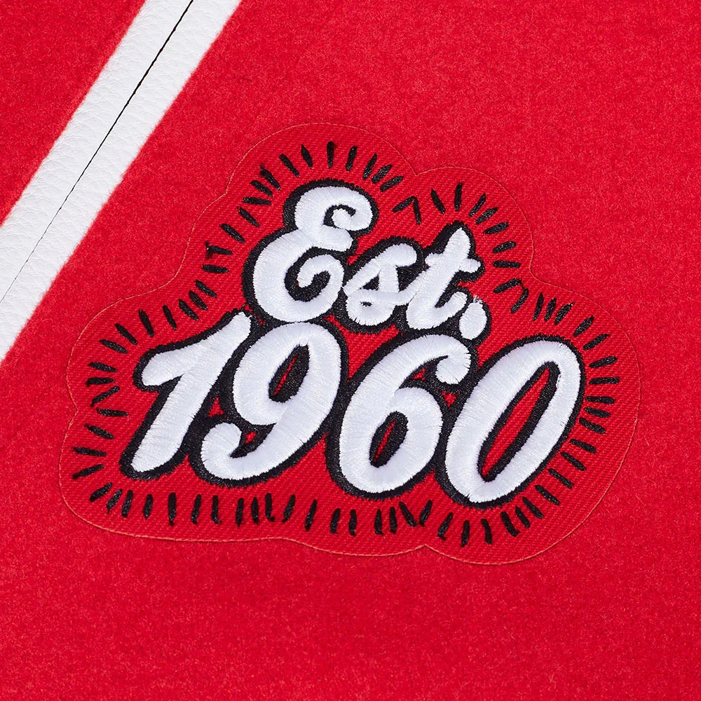 Kansas City Chiefs Diy Pick Stitch Wool & Leather Varsity Jacket - Image 8
