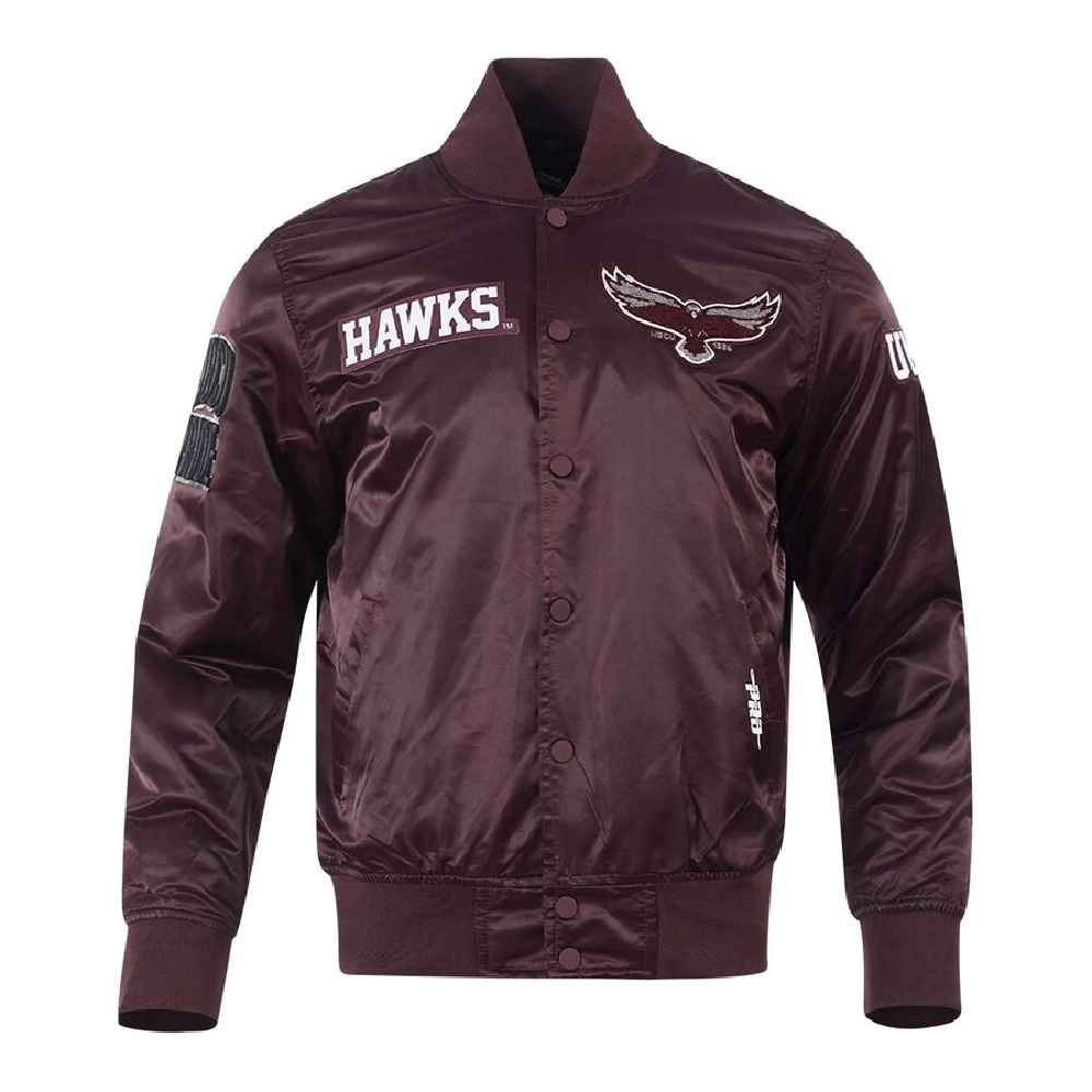 Maryland Eastern Shore Hawks Classic Maroon Satin Varsity Jacket