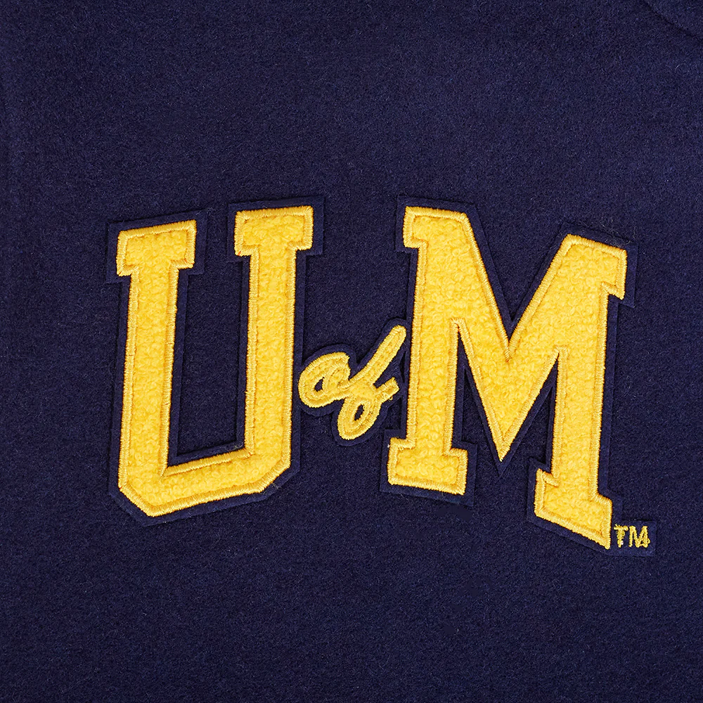 Michigan Wolverines Classic Wool & Leather Varsity Jacket - Image 9