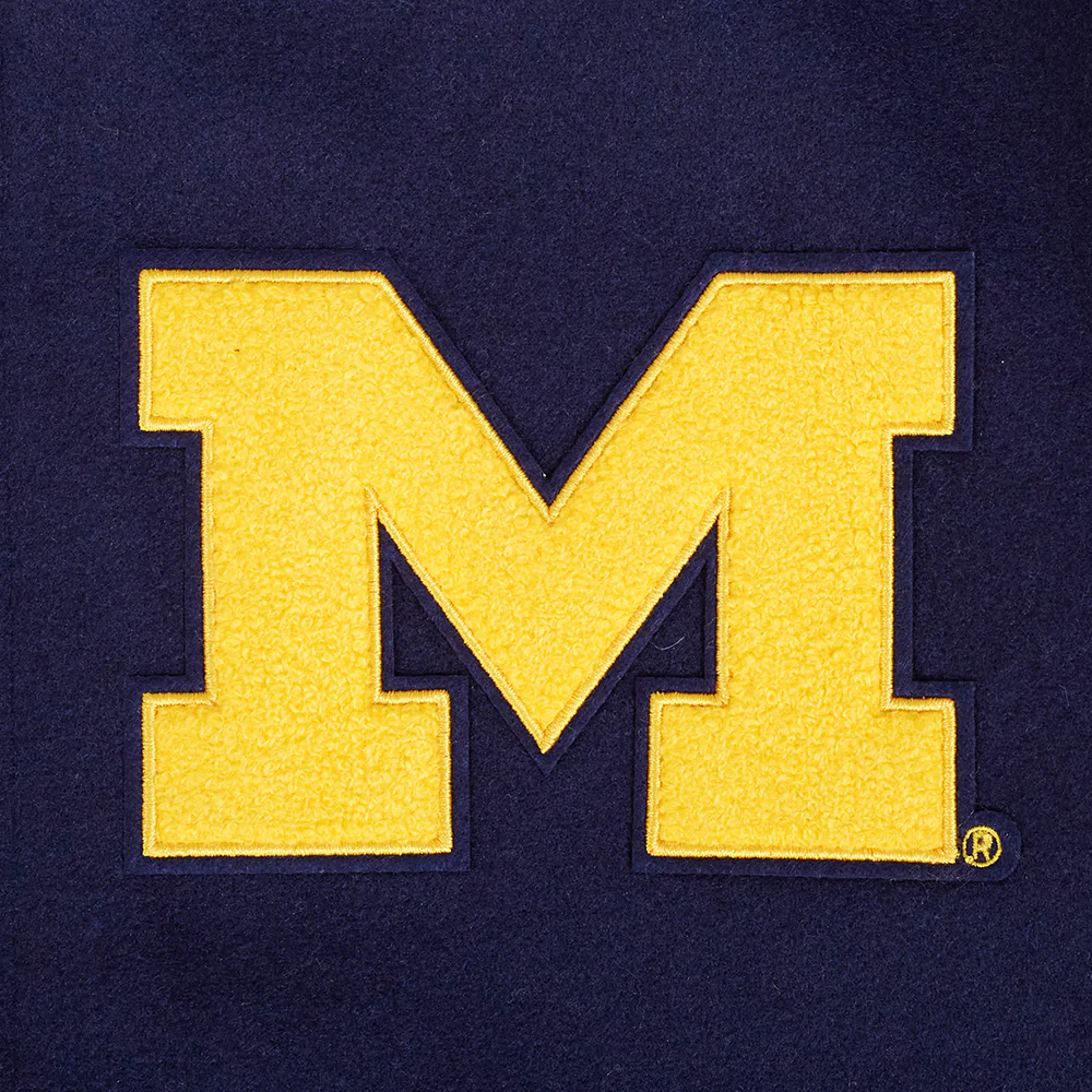 Michigan Wolverines Classic Wool & Leather Varsity Jacket - Image 5